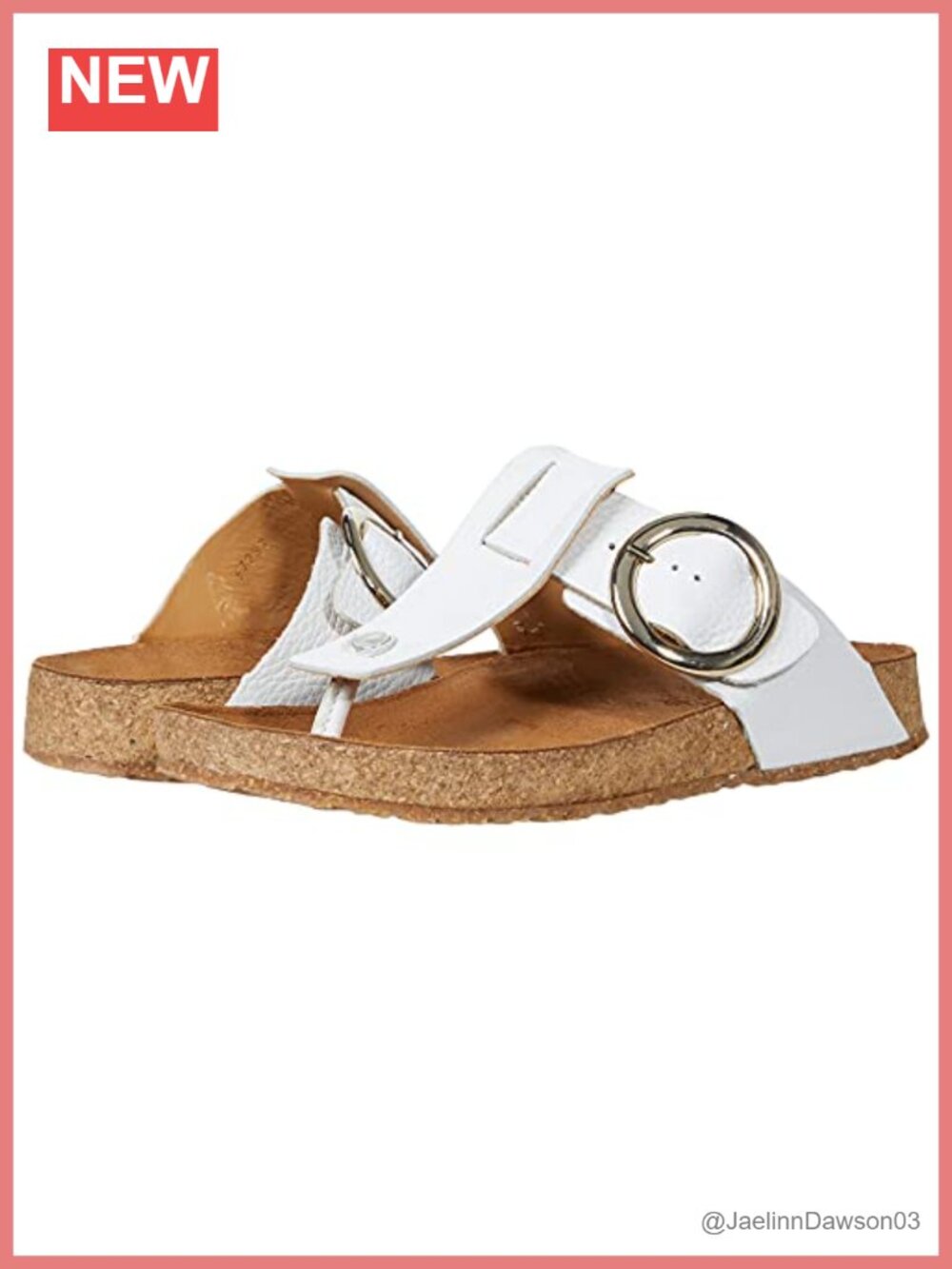 Women's Sandals with Rubber Sole and Cork Latex Footbed
